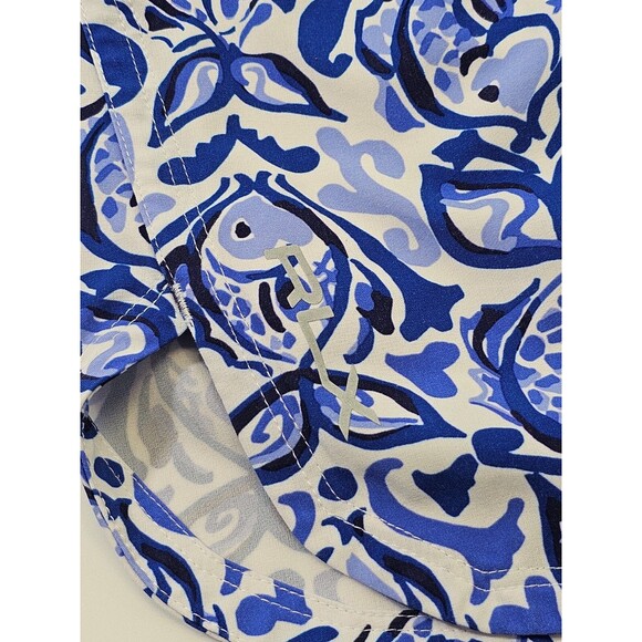 CS Women's XL RLX Ralph Lauren Blue Pattern Golf Skort Skirt W Built In Shorts - Picture 2 of 6